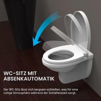 WC doska Ibergrif M41002, tvar O, biela, s mechanizmom pomalého sklápania 4