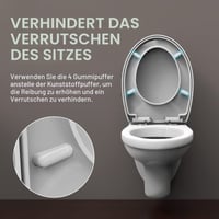 WC doska Ibergrif M41002, tvar O, biela, s mechanizmom pomalého sklápania 5