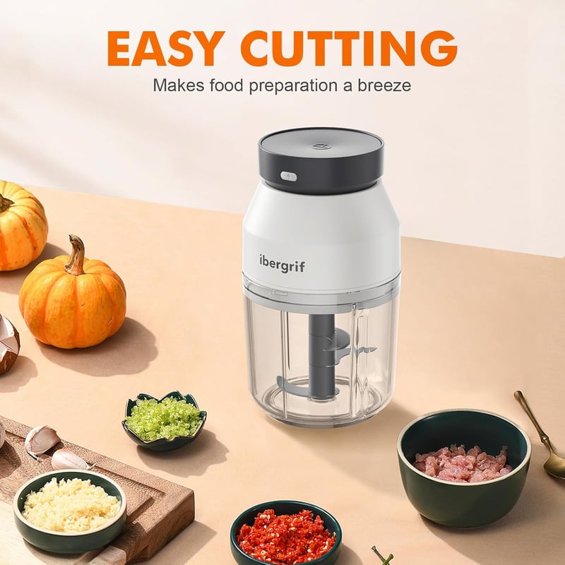 Ibergrif M503 Elektromos Aprító 400ml USB Töltéssel Hús Zöldség Gyümölcs