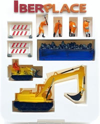Iberplace H0 Építkezési szett 9 részes - Excavátor, Loader, Munkások, 1:87 méretarány 4