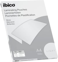 Ibico Basics lamináló fólia A4, fényes, lekerekített sarkok - 100 db 1