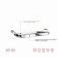 IBILI 38 x 25 cm 3-vrstvová grilovacia panvica z nehrdzavejúcej ocele s nepriľnavým povrchom na indukciu 5