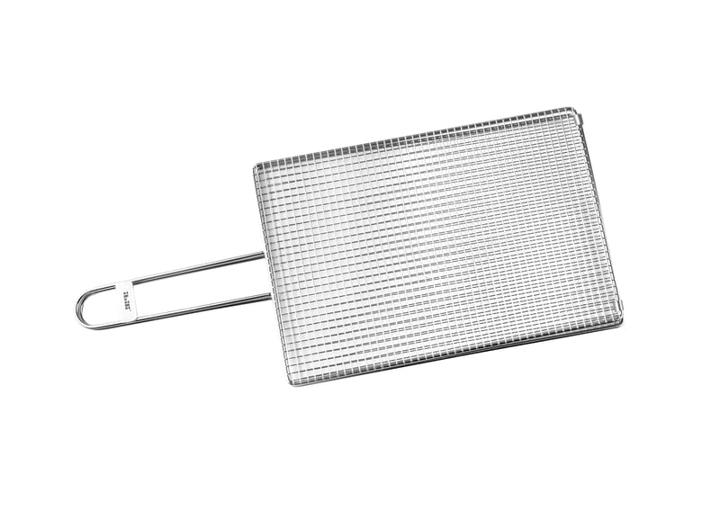 IBILI Dvojitý grilovací rošt na kalamáre 30 x 20 x 1 cm, nehrdzavejúca oceľ 18/10, rošt na grilovanie morských plodov
