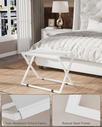 Suport pliabil pentru bagaje IBUYKE TLR001W-2 - alb 2