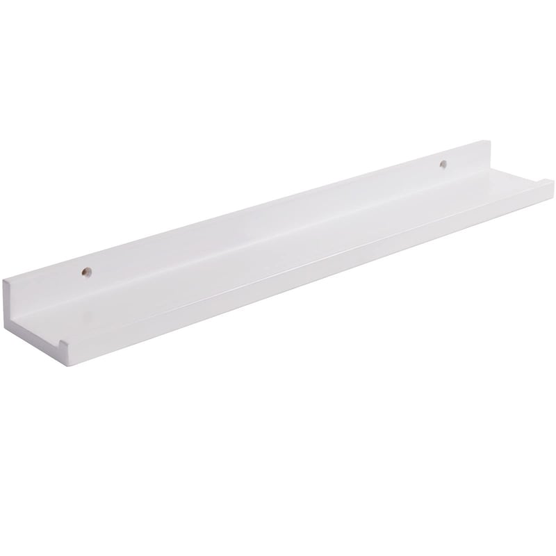 IBUYKE U-oblikovana lebdeća zidna polica, 30/45/60/90 cm, viseća polica u vintage stilu za dnevni boravak, spavaću sobu i ured RF-GB545W