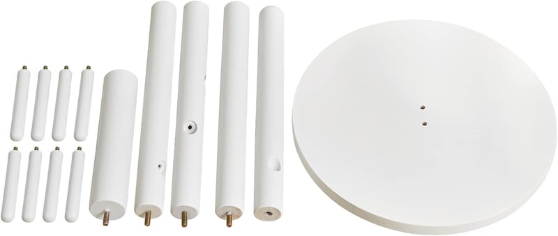 Stender pentru haine din lemn IBUYKE WD-114 cu 8 cârlige, alb