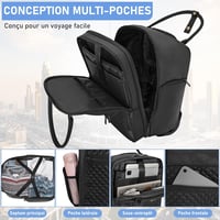 IBVIVIC Kabinbőrönd Kézipoggyász Trolley Fekete 42x32x21cm Könnyű Üzleti Utazáshoz Férfi Női Repülőgép Kerekes Táska 5