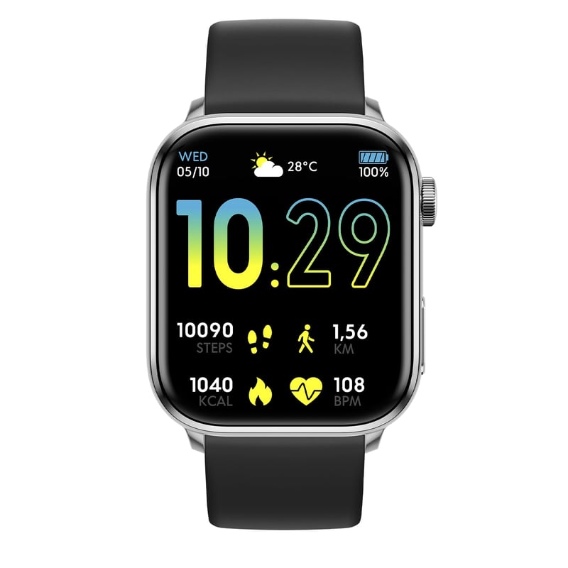 Inteligentné hodinky Ice-Watch ICE Smart 2.0 so silikónovým remienkom – strieborno-čierne