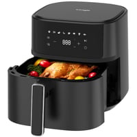 Fritieră cu aer cald iceagle 6,5 L XXL - 1700W, aparat de gătit cu aer cald fără ulei, 8 programe, afișaj LED digital, timer, 80-200°C, negru 1