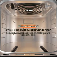 Fritieră cu aer cald iceagle 6,5 L XXL - 1700W, aparat de gătit cu aer cald fără ulei, 8 programe, afișaj LED digital, timer, 80-200°C, negru 3