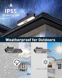 Lampă solară de grădină ICEKO KN cu senzor de mișcare și clips, 36 LED-uri, 3 moduri de iluminare, rezistentă la apă, pentru gard, streașină, garaj, camping, 2 bucăți 2