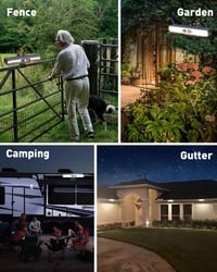 Lampă solară de grădină ICEKO KN cu senzor de mișcare și clips, 36 LED-uri, 3 moduri de iluminare, rezistentă la apă, pentru gard, streașină, garaj, camping, 2 bucăți 6