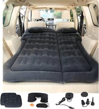 Icelus SUV Autós Felfújható Matrac 175x130x15cm - Légpumpával, Utazáshoz, Kempingezéshez, Csomagtartóba - Fekete Hordozható Légágy Kültéri H 2