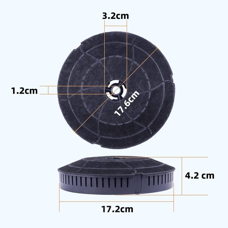 ICEPURE 2x Szénszűrő Elica CFC0140343 AEG Bauknecht Whirlpool Páraelszívóhoz