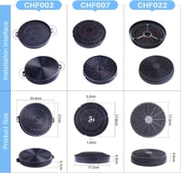 ICEPURE 2x Szénszűrő Elica CFC0140343 AEG Bauknecht Whirlpool Páraelszívóhoz 6