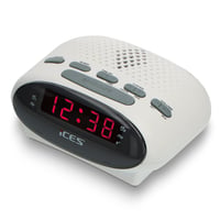 Rádiobudík iCES ICR-210 – FM PLL tuner, LED displej, duálny budík, funkcia odloženého budenia (snooze), časovač vypnutia (sleep timer), biely 2