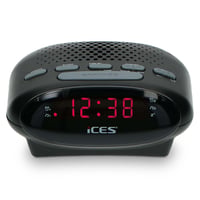 Ceas deșteptător cu radio FM iCES ICR-210 - Alarmă dublă, funcție snooze, tuner PLL, afișaj LED, negru 1