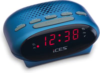 iCES ICR-210 Rádiós Ébresztőóra Kék, Dupla Riasztás és Alvásidőzítő Funkcióval - blue 1
