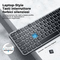 iClever Billentyűzet - Ergonomikus Vezeték Nélküli Billentyűzet 6