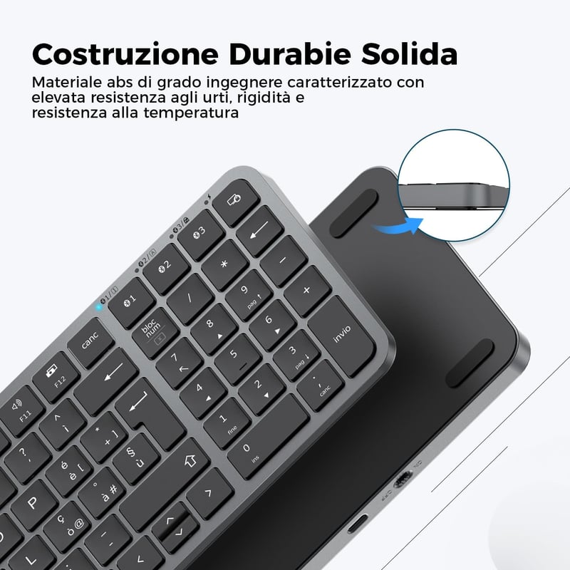iClever Billentyűzet - Ergonomikus Vezeték Nélküli Billentyűzet