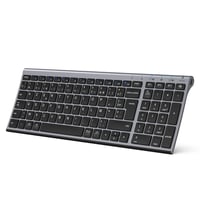 Bluetooth bezdrôtová klávesnica iClever BK10 - Univerzálna kompatibilita pre iOS/Android/Windows zariadenia, nízkoprofilové klávesy, F 1