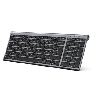 iClever BK10 Bluetooth bežična tipkovnica - Univerzalna kompatibilnost s iOS/Android/Windows uređajima, tipke niskog profila, F