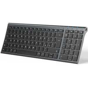 iClever BK10 Wireless Billentyűzet - Ergonomikus Kialakítás - Space grey – 2 db-os csomag