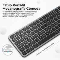 iClever BK20 Bluetooth Billentyűzet - Kompakt Vezeték Nélküli Numerikus Billentyűzet, 3 Eszköz Csatlakoztatás, USB-C Tölthető, MacBook, iPad 6