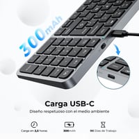 iClever BK20 Bluetooth Billentyűzet - Kompakt Vezeték Nélküli Numerikus Billentyűzet, 3 Eszköz Csatlakoztatás, USB-C Tölthető, MacBook, iPad 5