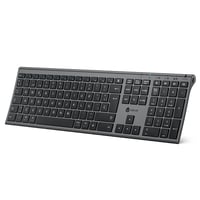 Bluetooth klávesnica iClever BK23 - Nabíjateľná, plnohodnotná, viacnásobné zariadenia, šedá, kompatibilná so systémami Windows/Mac/iOS/Android 1
