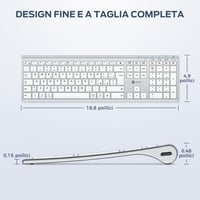 iClever BK23 Bluetooth Billentyűzet Vezeték Nélküli 3 Csatorna Ultraslim 6