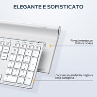 iClever BK23 Bluetooth Billentyűzet Vezeték Nélküli 3 Csatorna Ultraslim 5