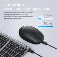 Set tastatură și mouse Bluetooth iClever, wireless, reîncărcabil, gri, QWERTZ 5