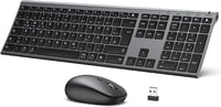 Set tastatură și mouse Bluetooth iClever, wireless, reîncărcabil, gri, QWERTZ 1