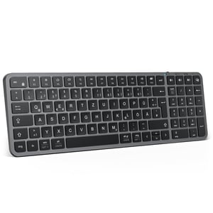 iClever Bluetooth tipkovnica Mac/PC - Bežična tipkovnica s 3 uređaja QWERTZ
