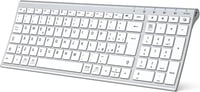 iClever Bluetooth Billentyűzet Numerikus Blokkkal, Ergonomikus Vezeték Nélküli Billentyűzet - silver 1