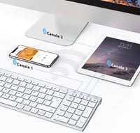 iClever Bluetooth Billentyűzet Numerikus Blokkkal, Ergonomikus Vezeték Nélküli Billentyűzet - silver 4