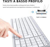 iClever Bluetooth Billentyűzet Numerikus Blokkkal, Ergonomikus Vezeték Nélküli Billentyűzet - silver 3