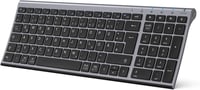 iClever Bluetooth Billentyűzet Vezeték Nélküli 3 Csatorna Újratölthető Grafitszürke QWERTZ 1