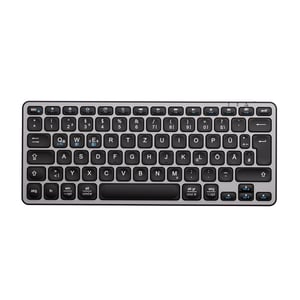 iClever Bluetooth tipkovnica, bežična njemačka QWERTZ raspored, punjiva, prebacivanje između 3 uređaja, kompatibilna s MacBook Pro/Air, iMac