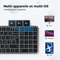 iClever Bluetooth Billentyűzet Vezeték Nélküli Újratölthető 2