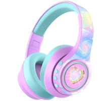 Detské Bluetooth slúchadlá iClever BTH24 s potlačením hluku a LED svetlom, 47 hodín prehrávania, rýchle nabíjanie typu C, obmedzenie hlasitosti 80 dB, na cesty 1