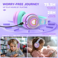 Detské Bluetooth slúchadlá iClever BTH24 s potlačením hluku a LED svetlom, 47 hodín prehrávania, rýchle nabíjanie typu C, obmedzenie hlasitosti 80 dB, na cesty 3