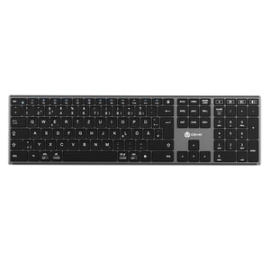Bežična tipkovnica iClever DK06, 3-kanalni Bluetooth, QWERTZ - svemirski siva
