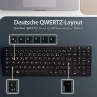 iClever GK03 2.4G Wireless Slim Billentyűzet Fekete 9