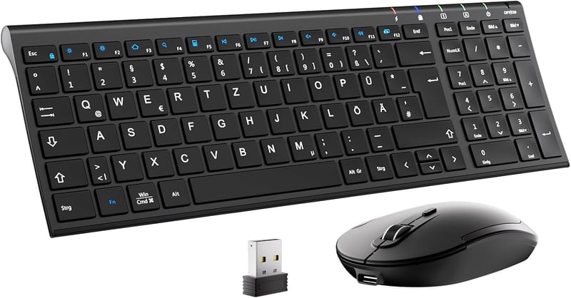 iClever GK03 2.4G Wireless Slim Billentyűzet Fekete