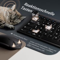 iClever GK03 2.4G Wireless Slim Billentyűzet Fekete 8