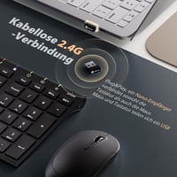 iClever GK03 2.4G Wireless Slim Billentyűzet Fekete 6
