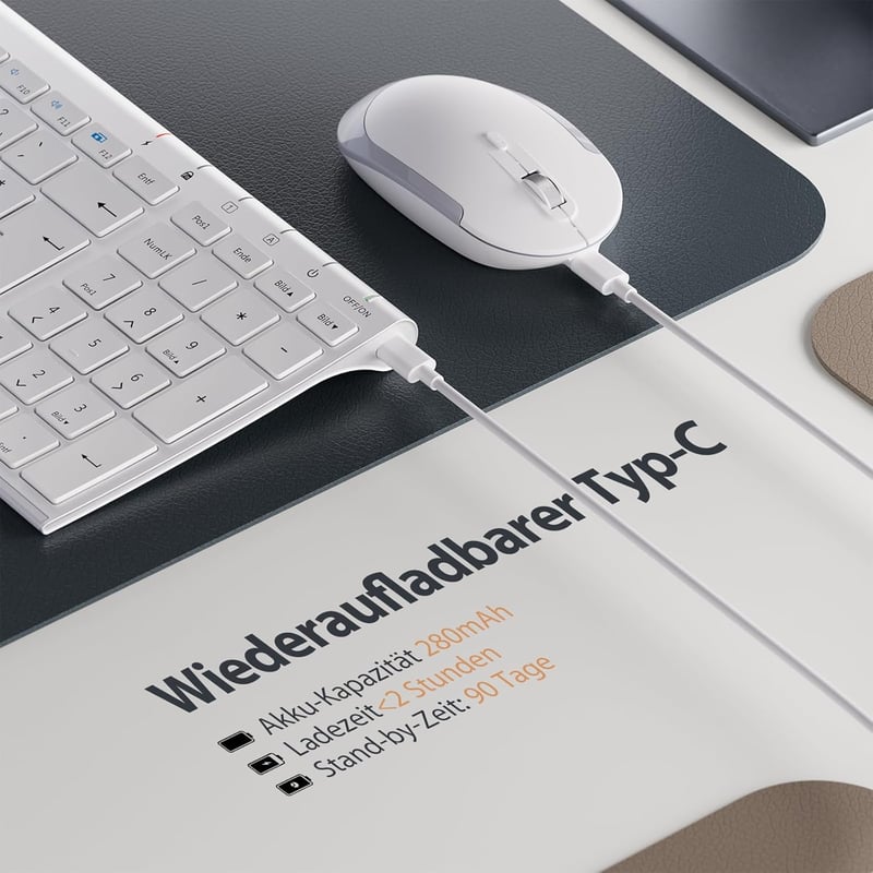 iClever GK03 2.4G Wireless Slim Fehér Billentyűzet