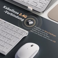 iClever GK03 2.4G Wireless Slim Fehér Billentyűzet 3